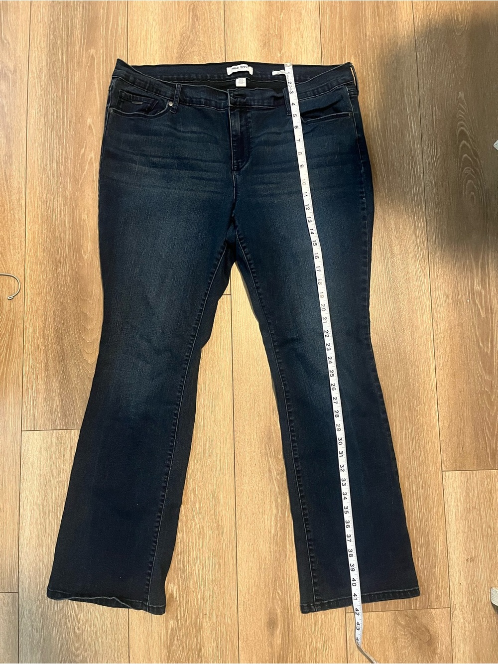 Nine West Dark Indigo Flare Jeans for Women - Picture 5 of 5